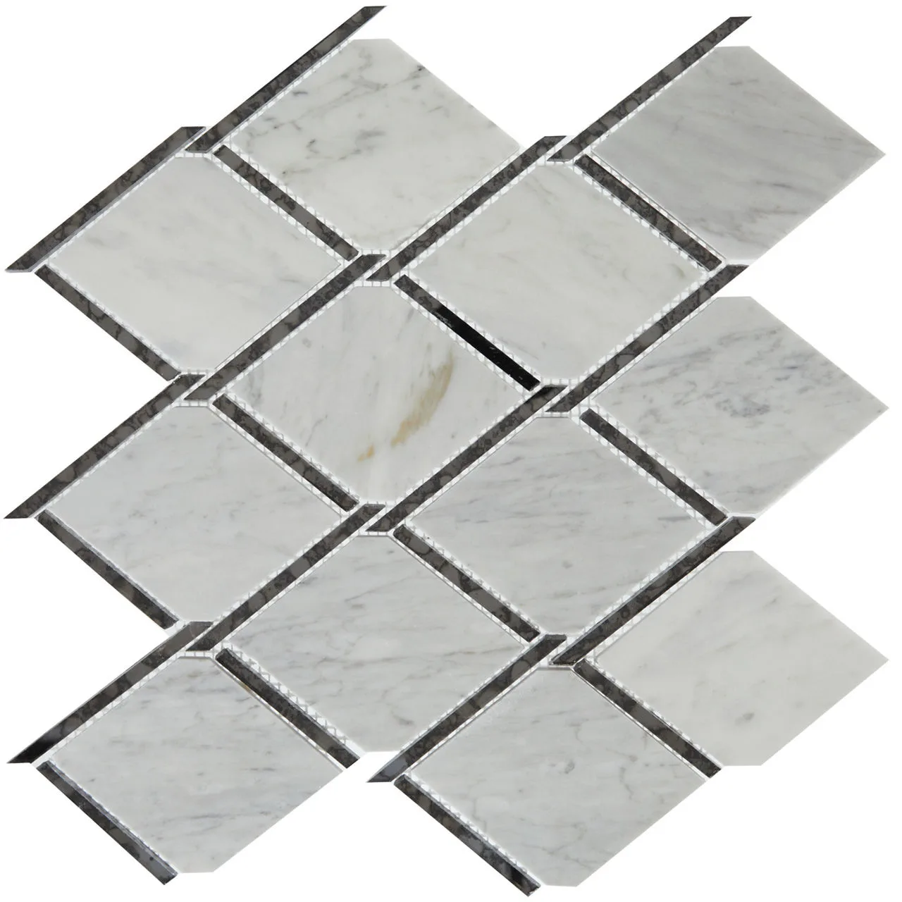 Daltile Lavaliere Carrara White/Black Ant Mirror