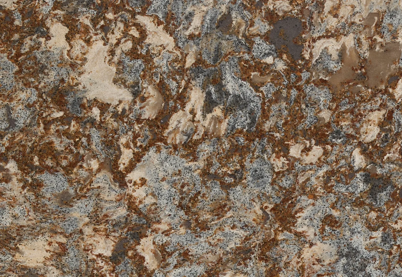 Havergate quartz countertop in polished finish, 132" x 65.5", 3 cm thickness, stone look
