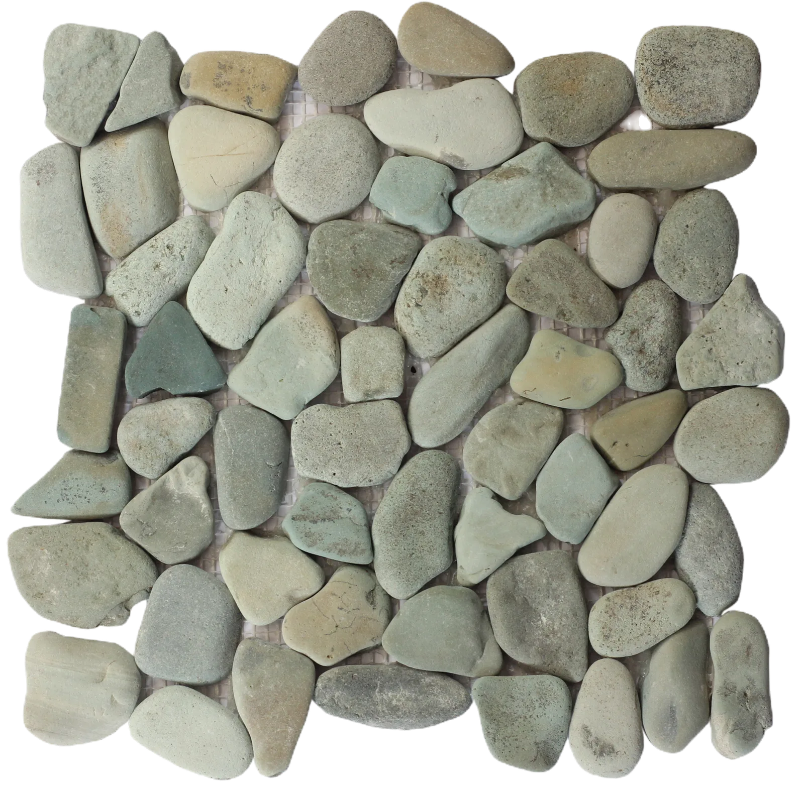Taipei Green Leveled Indonesian Pebble Mosaic