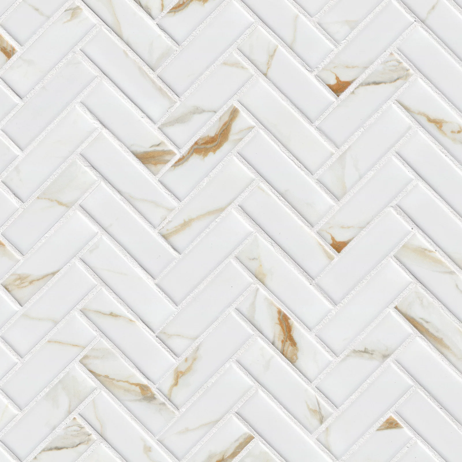 Calacatta Gold Matte 1x3 Herringbone