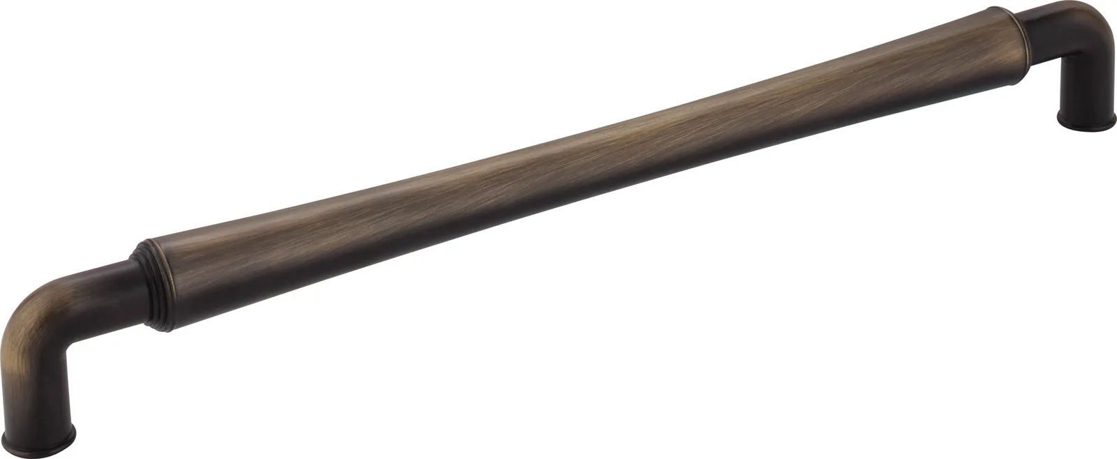 Bremen 2 Appliance Handle-12 in Distressed Oil Rubbed Bronze, 12-11/16" overall length, decorative hardware by Jeffrey Alexander