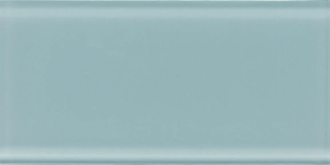 Daltile Color Wave Whisper Green glass metal mosaic tile 2x12 and 1x1 glossy finish