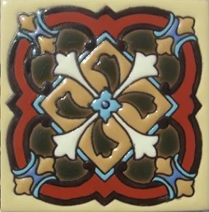 Campeche "La Paz" Handcrafted Relief Mexican Tile