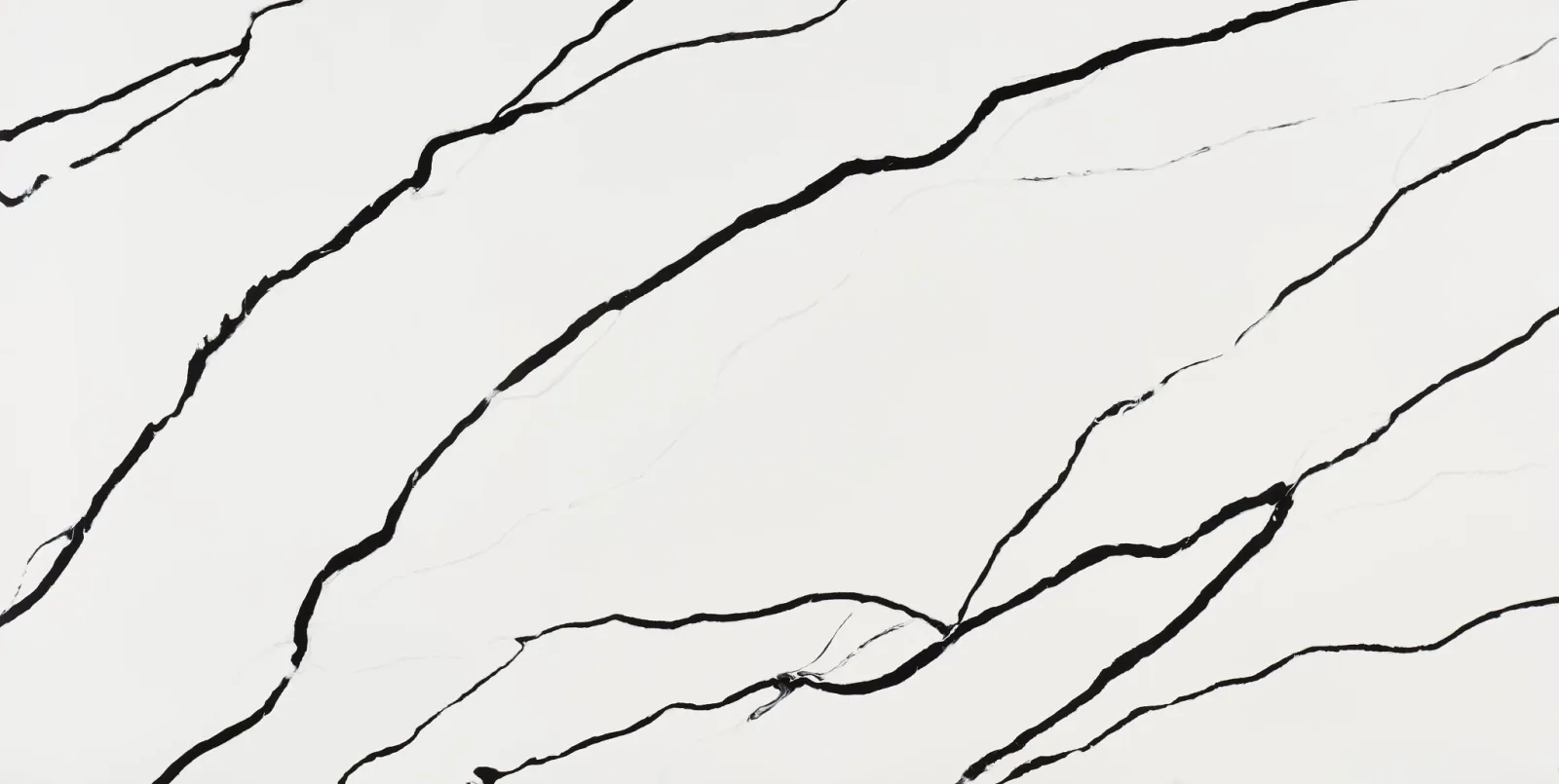Calacatta Doria quartz countertop in white with grey veining, 2CM and 3CM thickness options, perfect for residential and commercial use.