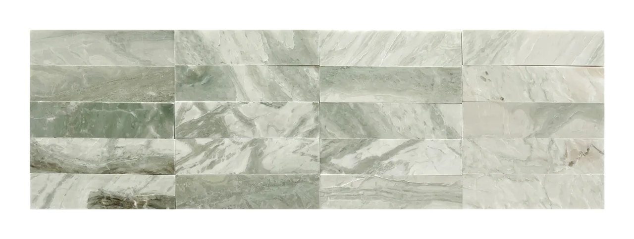 Green Marble Brick Mosaic Tile 2 1/2X10 Natural Stone & Glass Mosaics