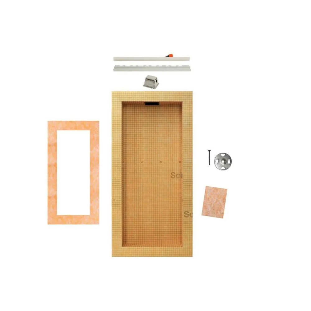 Schluter Kerdi-Board-SNLT Shower Niche 12 in. x 28 in. with Frame and Warm White LED Light