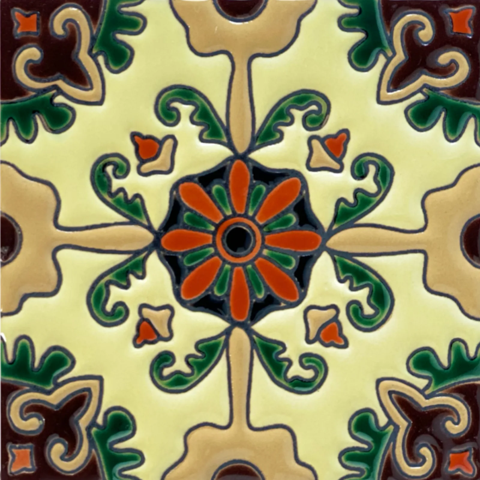 Poza Rica "La Paz" Handcrafted Relief Mexican Tile