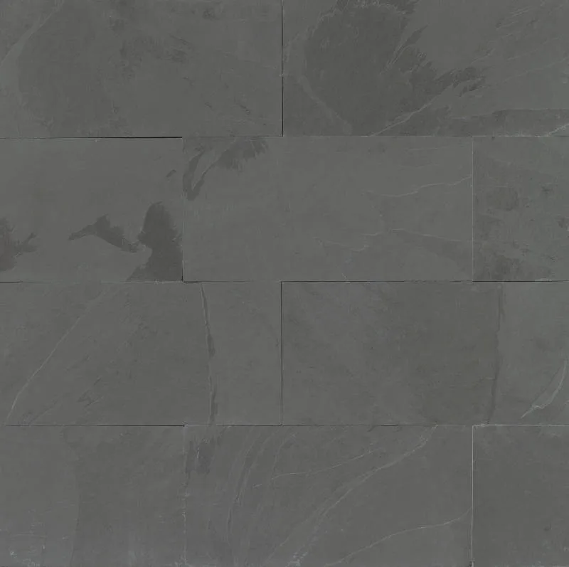 Black Pearl Gauged Slate Tile 12x12, 12x24, 24x24, 15.75x15.75 in black color, natural slate material, gauged finish