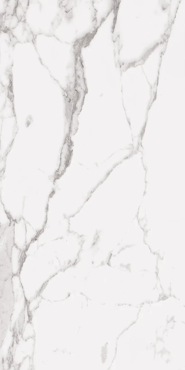 Polished Porcelain Tile in white finish, sizes 24x24, 35x35, 24x48, and 12x24 from Roca USA's Statuary collection