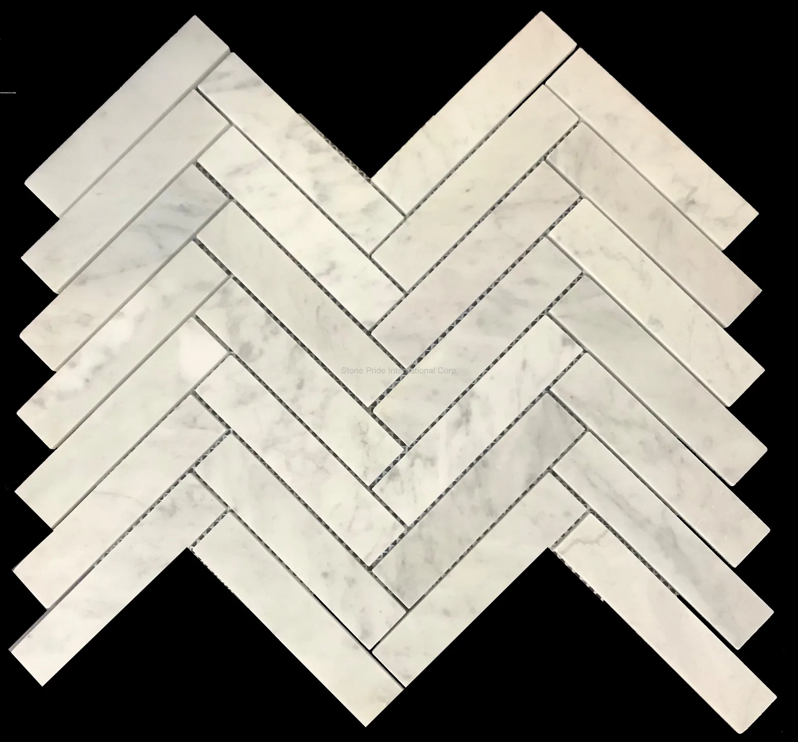 Carrara White Marble Mosaic tile in polished and honed finishes, natural marble, elegant design