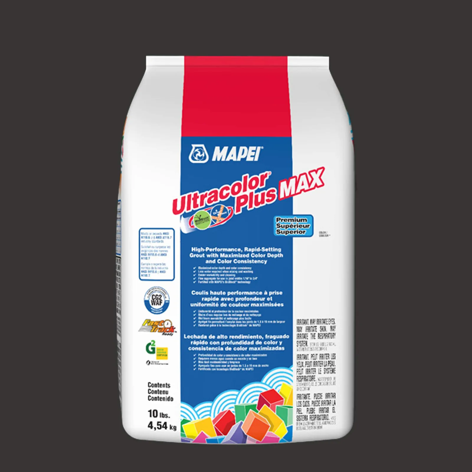 Mapei UltraColor Plus Max Jet Black #5118 All-in-one Grout (10-lb)