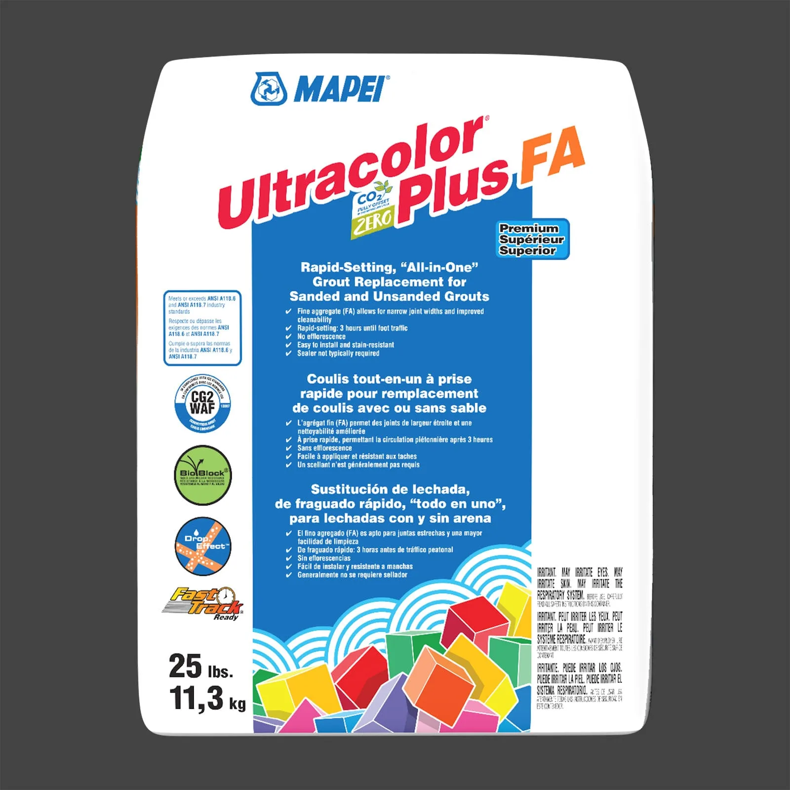 Mapei Ultracolor Plus FA Black #5010 All-in-one Grout (25-lb)