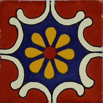 L17A - Blue Arabesque Talavera Tile