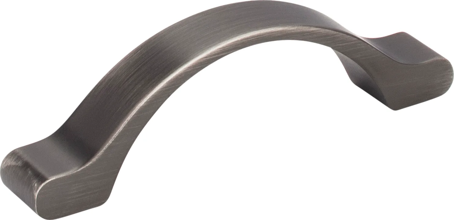 Seaver Cabinet Pull-3 in Brushed Pewter finish, 4-1/16 inches long, decorative hardware for cabinets