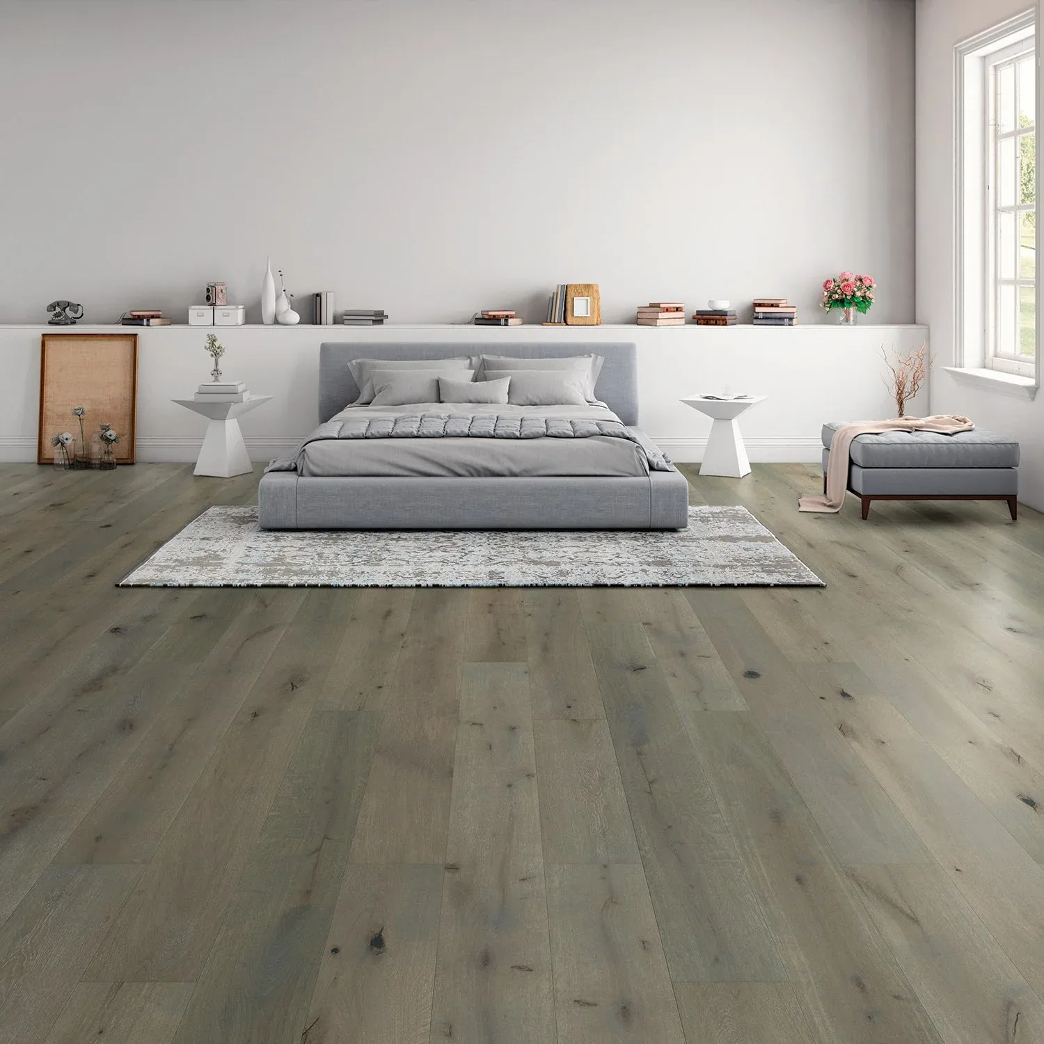 Bravada Symphony Engineered Hardwood Flooring - French White Oak - Brushed Matte Finish - 5/8 inch thickness - 9.5 inch width