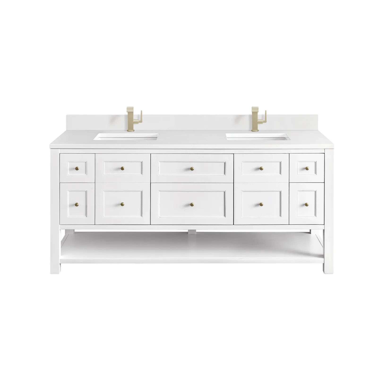 Breckenridge 72" Vanity in Serenity Blue, modern farmhouse style, ash and yellow poplar material