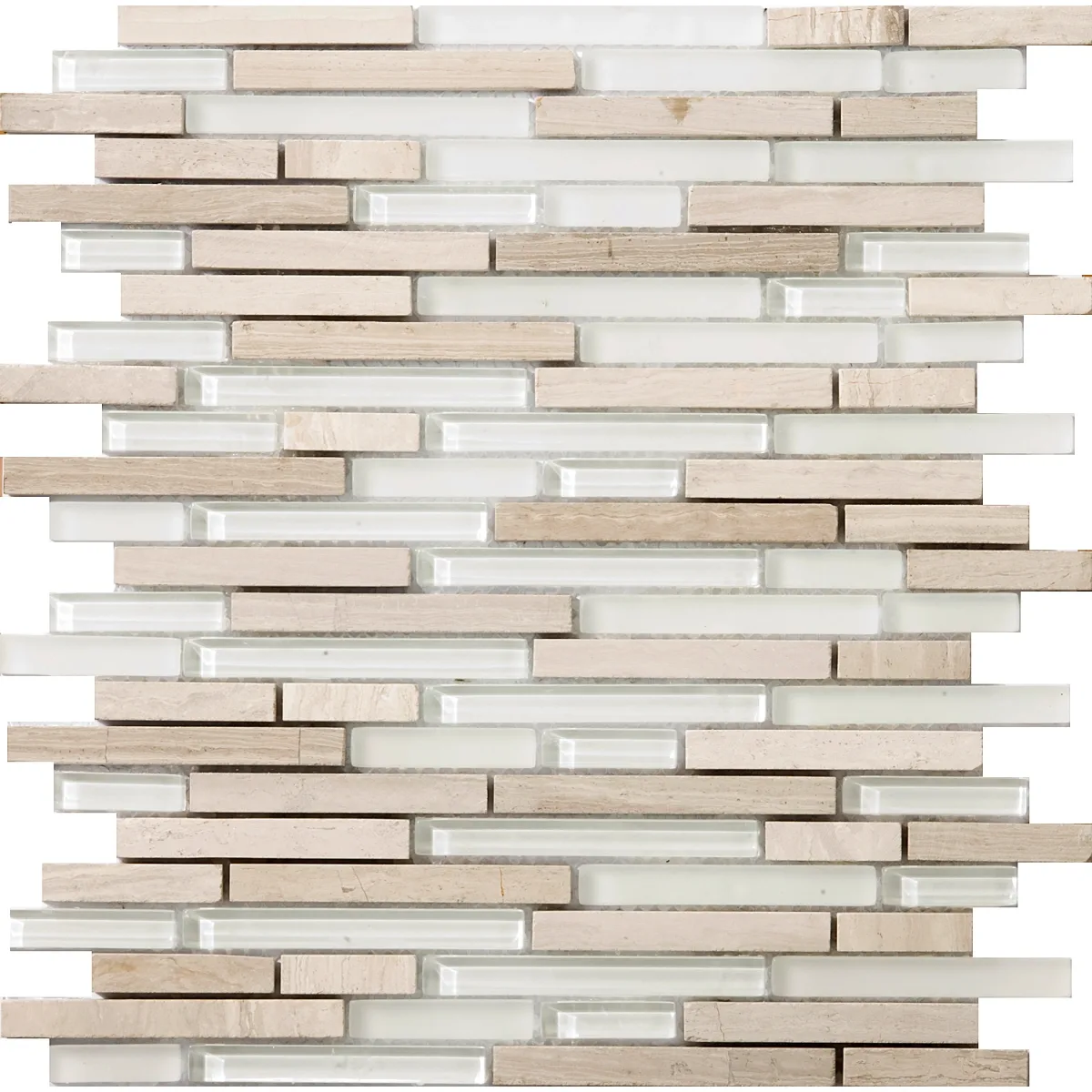 Lucente Glass Stone Gloss/Matte Linear Mosaic
