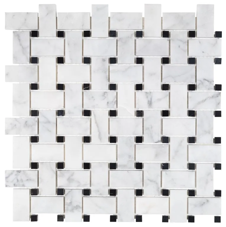 Bianco Carrara Basketweave