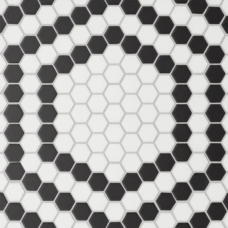 Le Cafe 1" x 1" Matte Porcelain Mosaic Tile - Deco Design 4