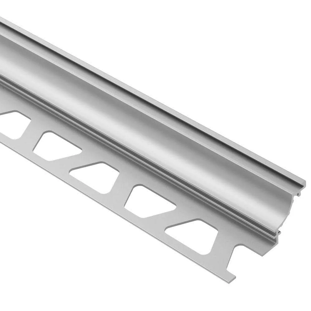 Schluter Dilex-AHK 1/2" transition profile in Satin AHK1S125AE and Satin Nickel AHK1S125AT aluminum finishes