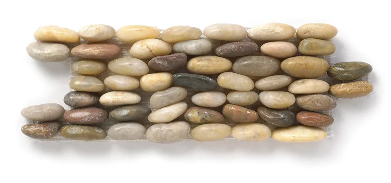 Rainbow Standing Pebble Mosaic