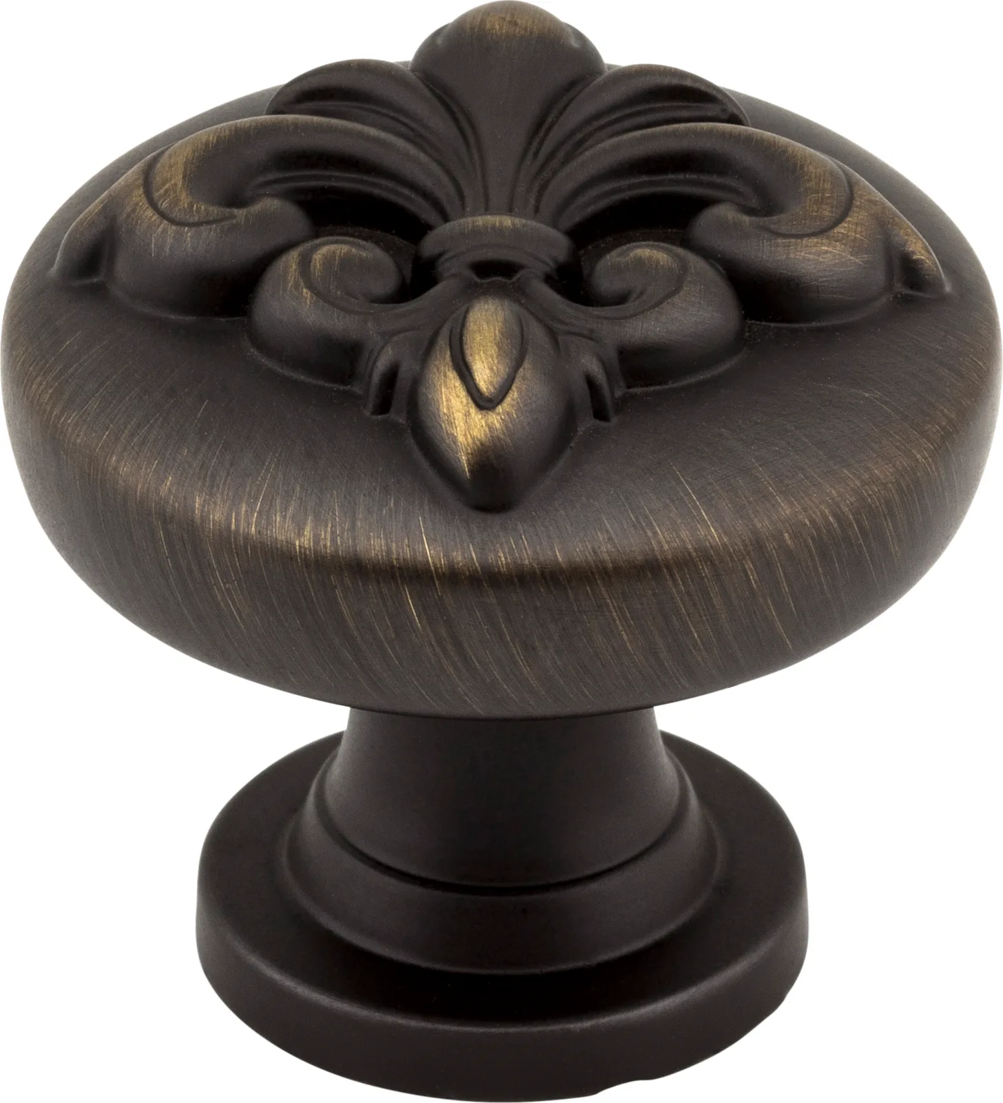Lafayette Fleur-de-Lis Cabinet Knob in Oil Rubbed Bronze, 1-3/8" diameter, decorative hardware