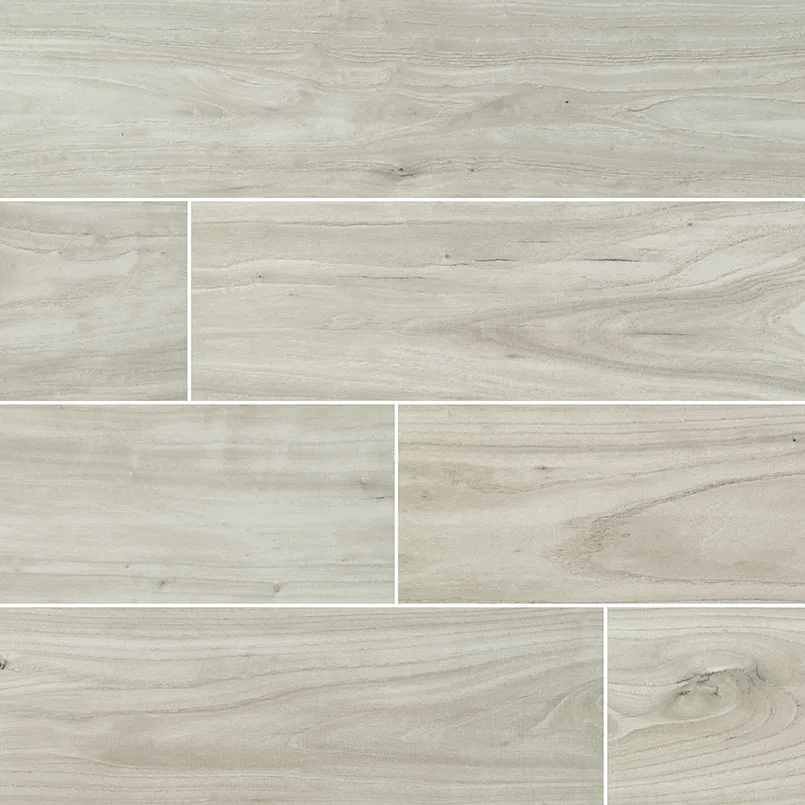 Catalina Ice 8x48 polished porcelain tile in a sleek ice color finish, perfect for modern flooring solutions