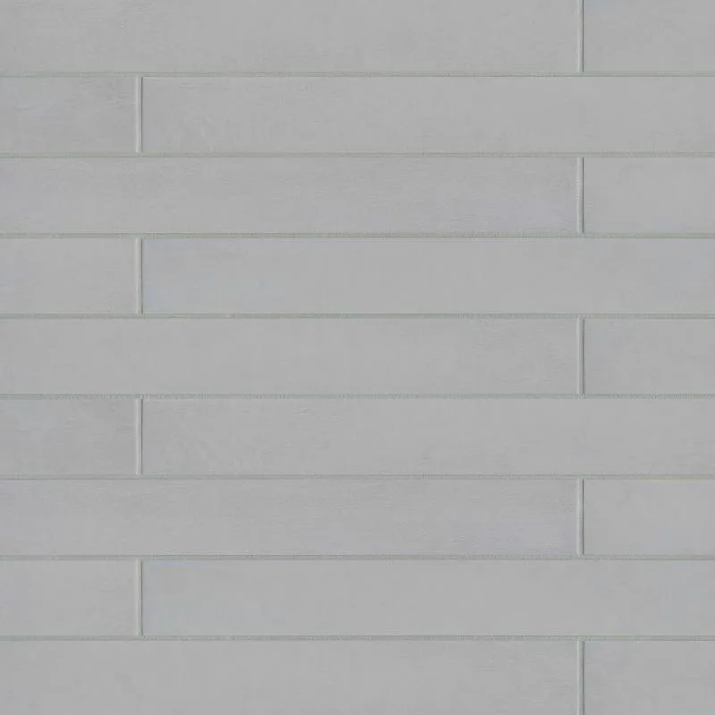 Solid Grey porcelain tile in matte finish, available in sizes 8.5x10 and 3x24, suitable for various applications including floors and walls