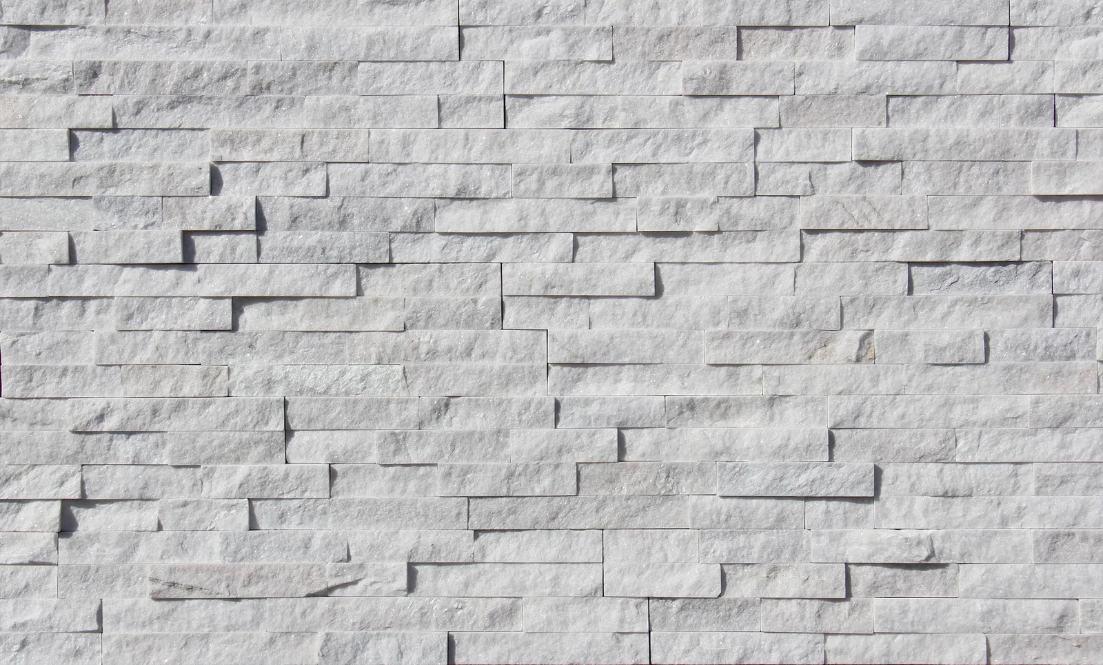 White Splitface Natural Stone Ledger Panel