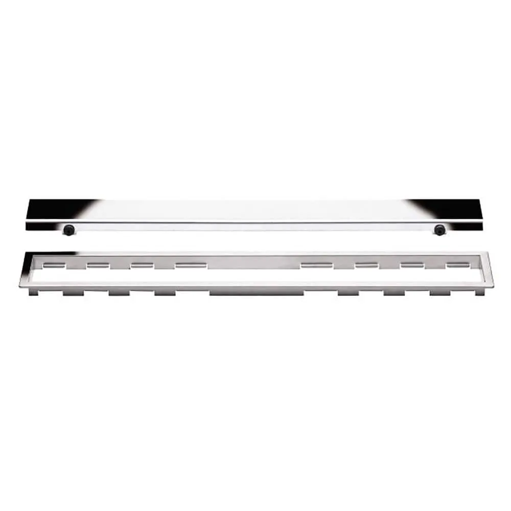 Schluter Kerdi-Line Chrome Closed Grate Assembly 31-1/2 in. with 3/4 in. Frame KL1AR19EP80