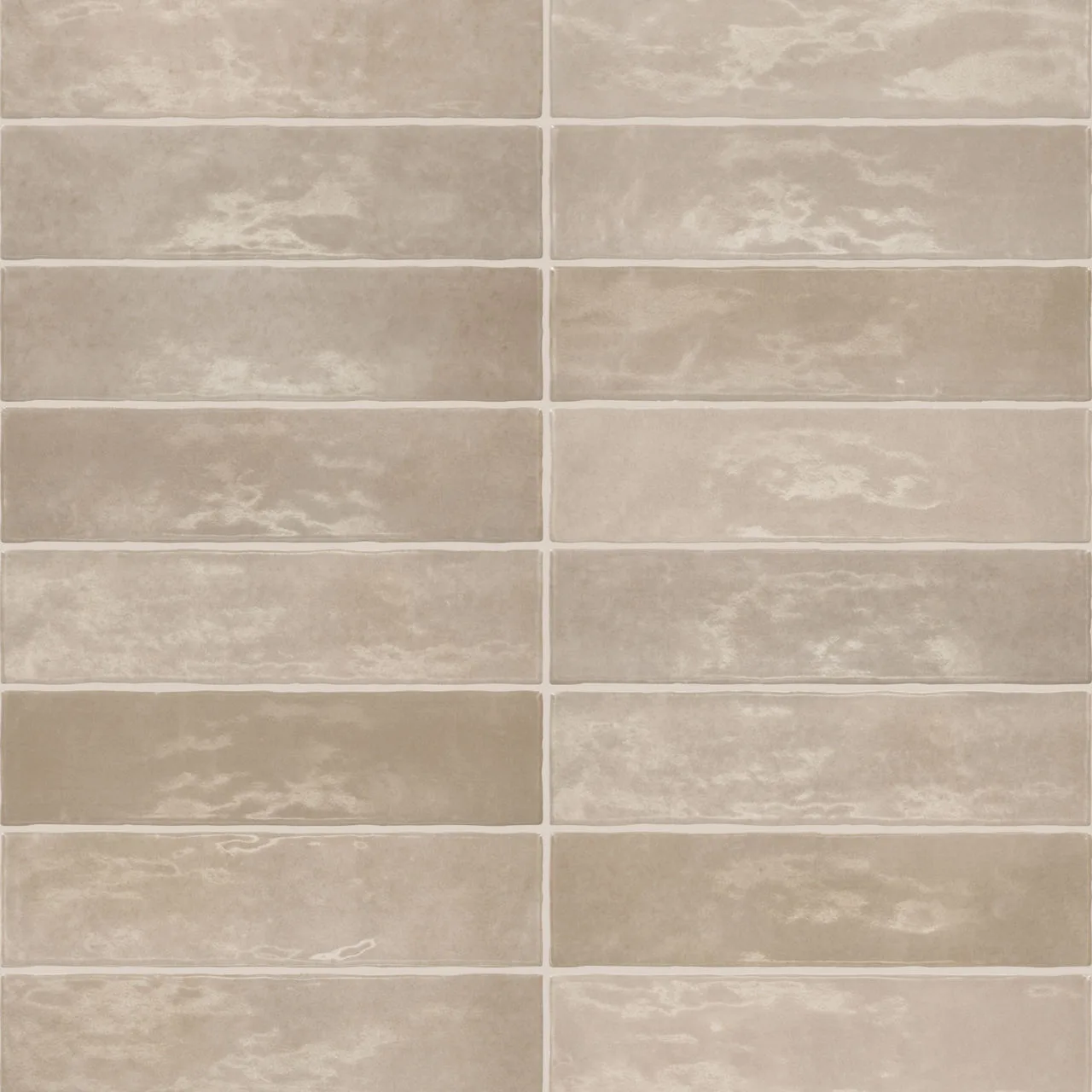 Marazzi Zellige Neo Lana ceramic tile in glossy finish, 3x12 size, rectangular shape, wall body material, V3 high variation