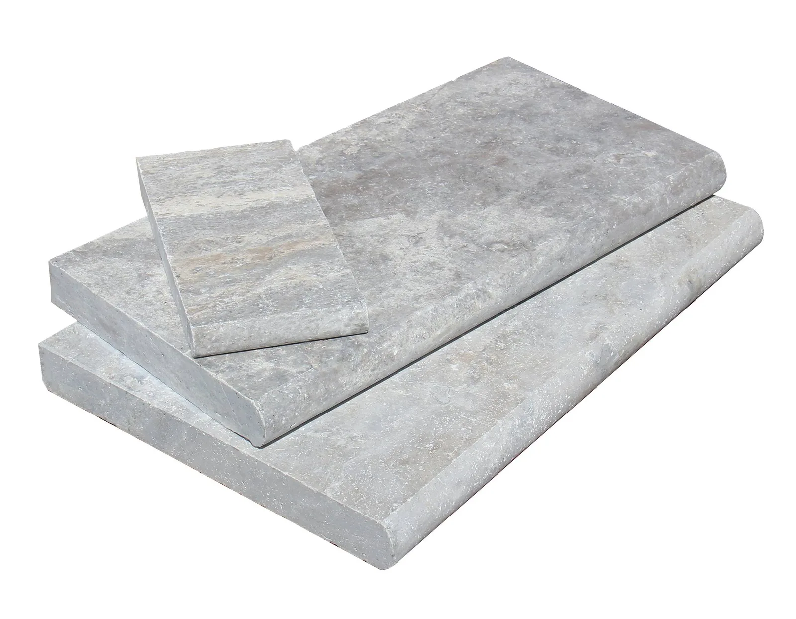 Silver Travertine Pool Coping