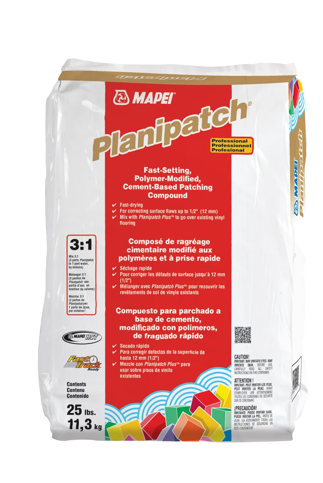 Mapei Planipatch Indoor Skimcoat and Floor Patch Powder in white color, 25 lb size, suitable for indoor surface preparation