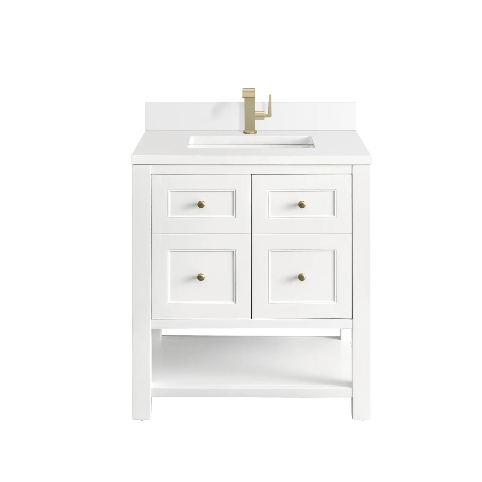 Breckenridge 30" Vanity in Serenity Blue, Yellow Poplar material, modern farmhouse style