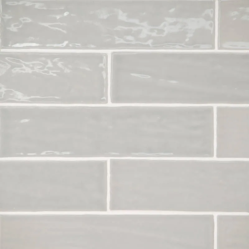 Pebble Gray Gloss Wall Tile 4x4 2.5x5 2.5x10 Ceramic