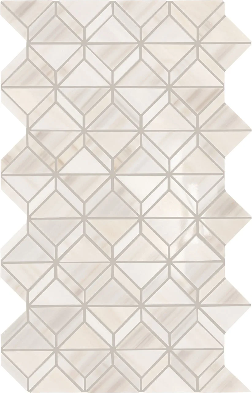 Daltile Perfit Mosaix Patagonia White Fantasy, Polished Mosaic Tile
