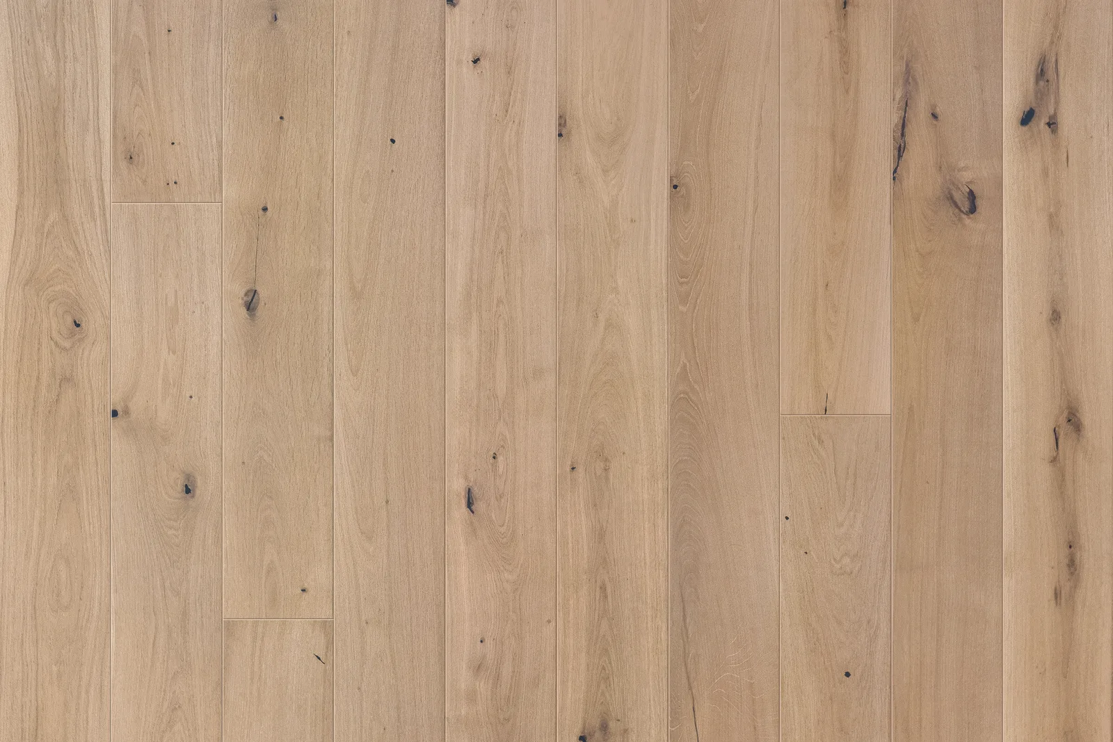 Provence engineered hardwood flooring in light wire-brushed finish, European Oak, 7-1/2 inches wide, 5/8 inches thick
