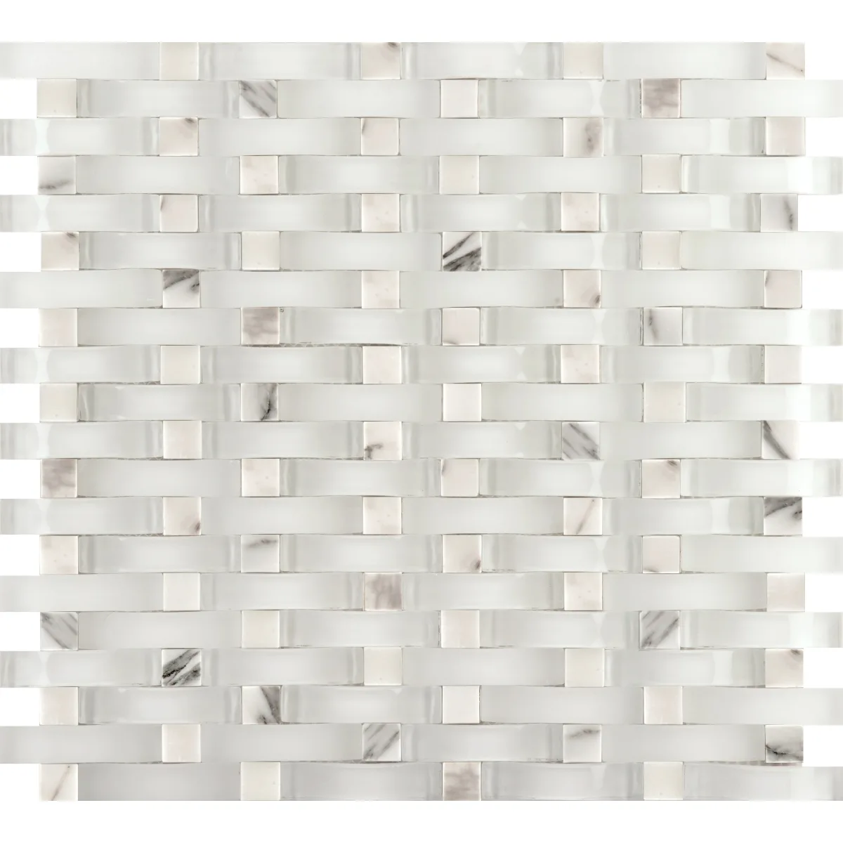 Lucente Ambrato 12x13 Glass Stone Gloss/Matte Wave Mosaic