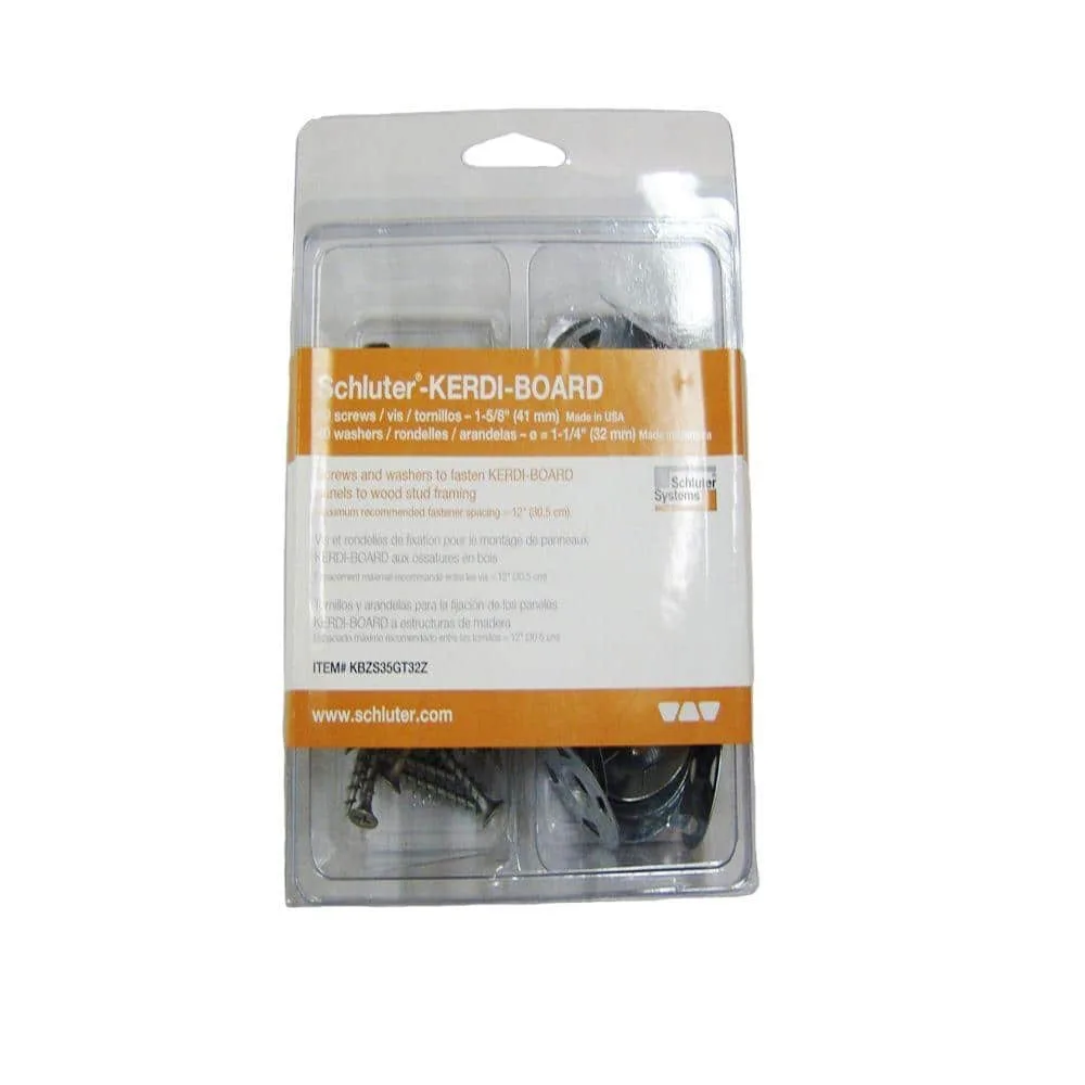 Schluter Kerdi-Board Hardware Set with 1-5/8 in. Screw and 1-1/4 in. Washer KBZS35GT32Z