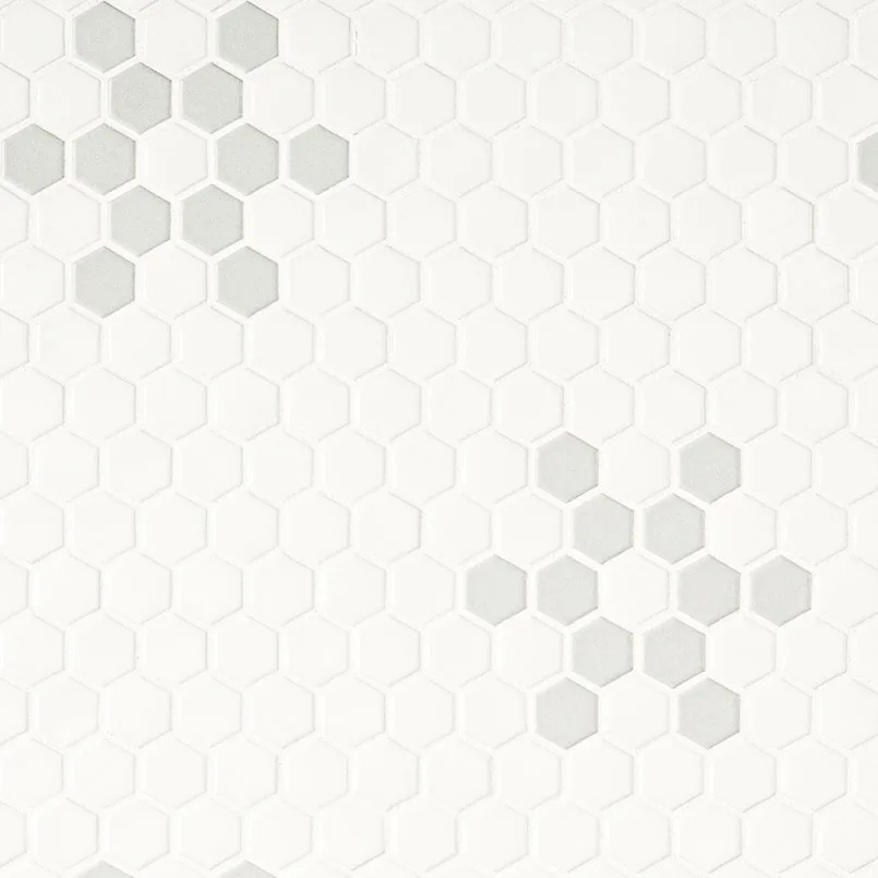 White And Gray Mod Petal Pattern