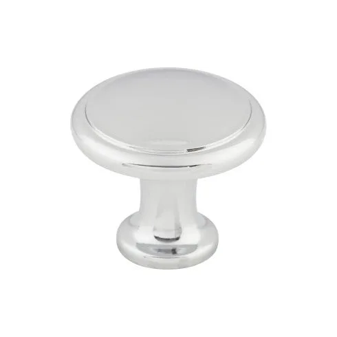 Ringed Knob in Polished Chrome finish, decorative hardware from Top Knobs, part of the Nouveau collection