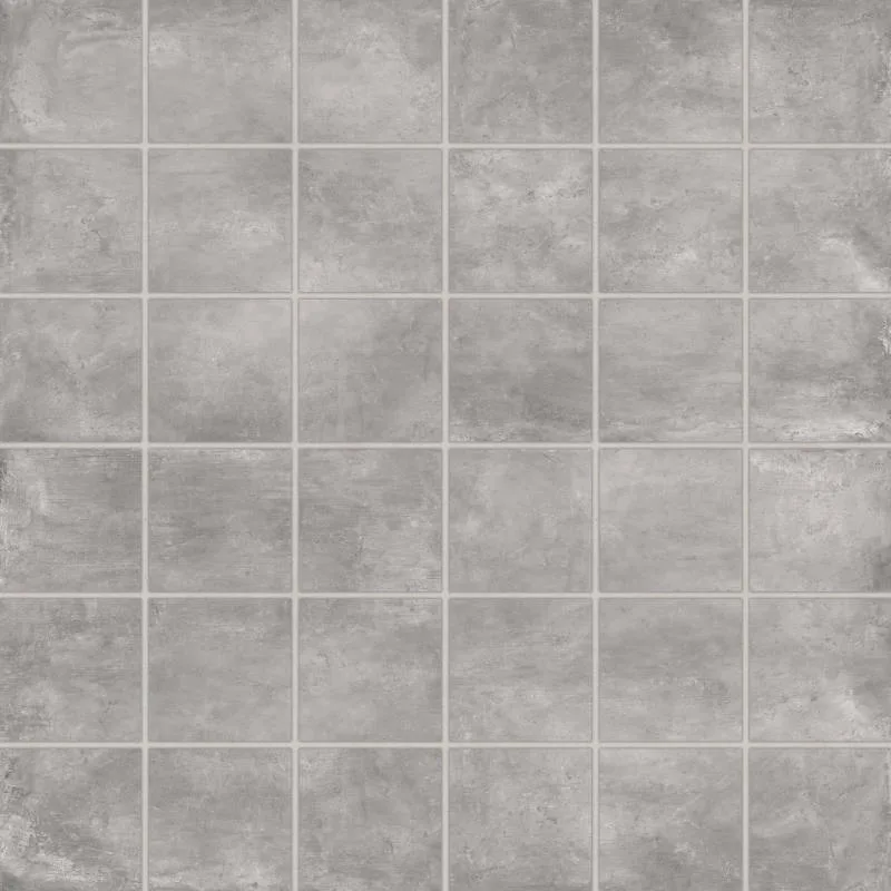 One Ash Mosaic tile in matte finish, 12x12 square porcelain tile, suitable for floors and walls, versatile for various applications