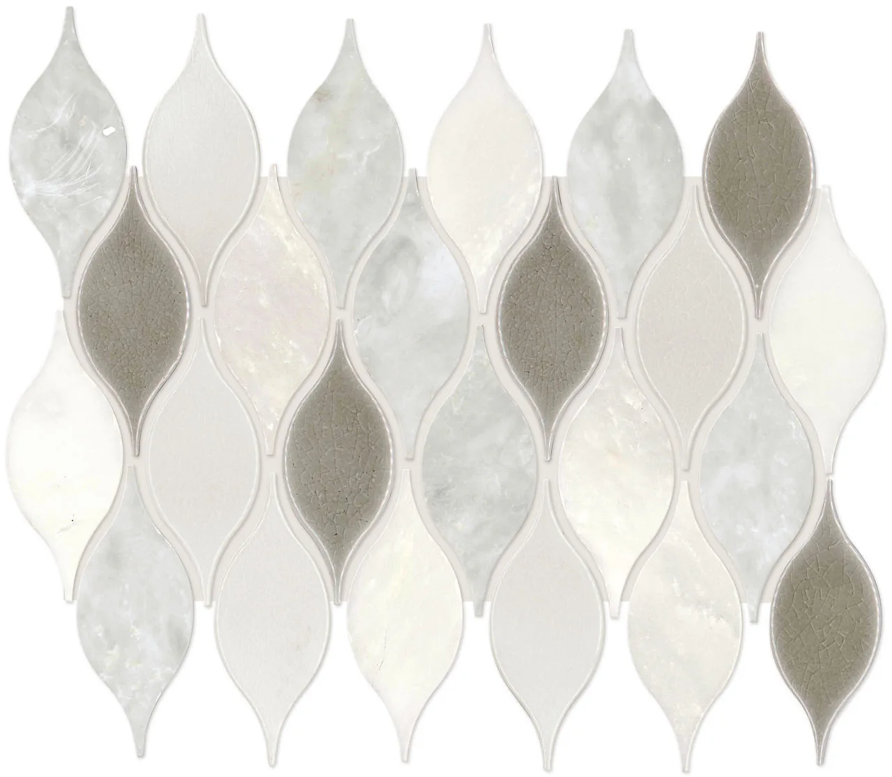 Daltile Decorative Accents Lumia Leaf White