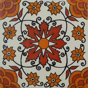 L104 - Rust Monarca Talavera Tile