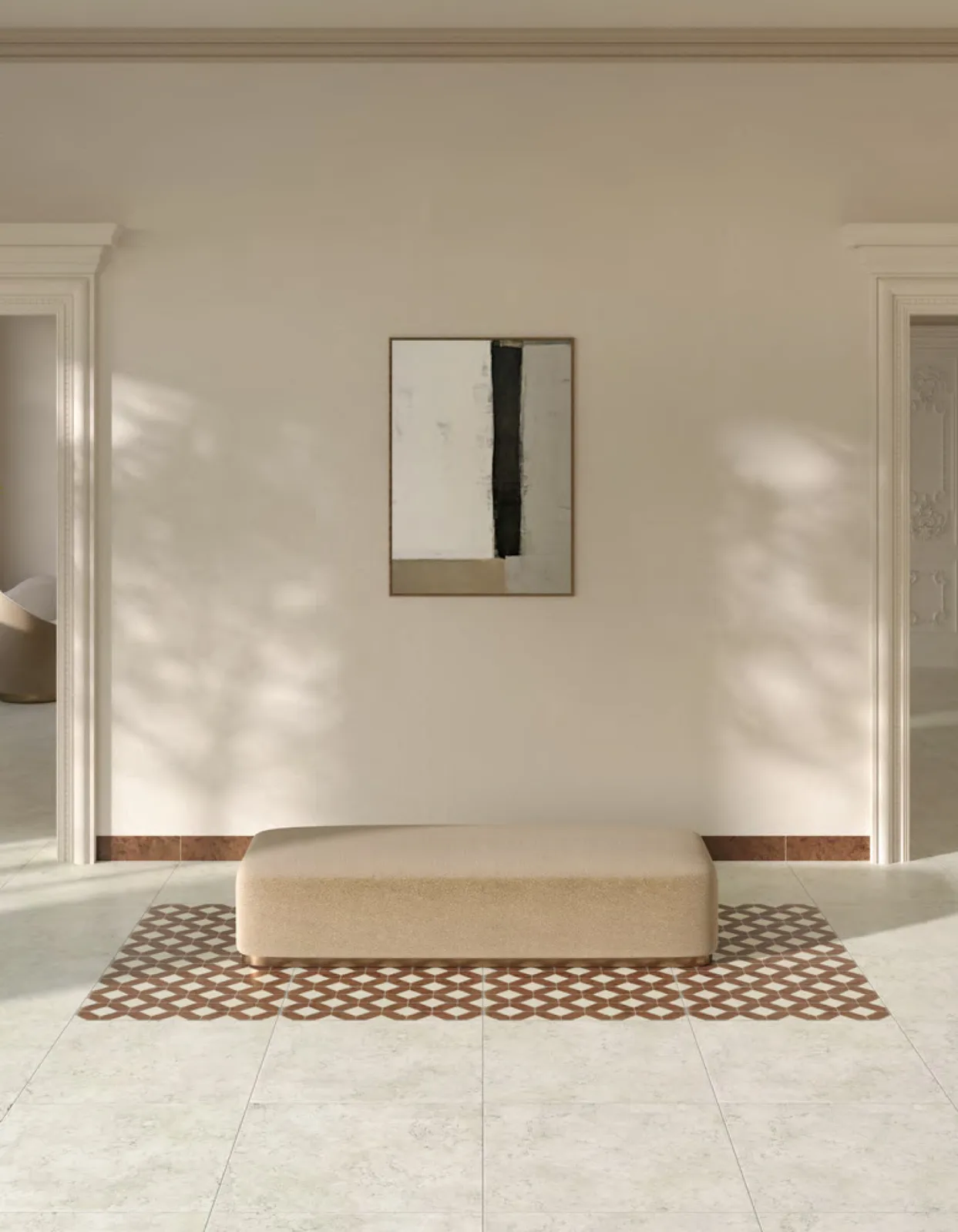 Rosso Verona porcelain tile in red color, matte finish, 24x24 size, ideal for floor and wall applications, featuring a stone look.