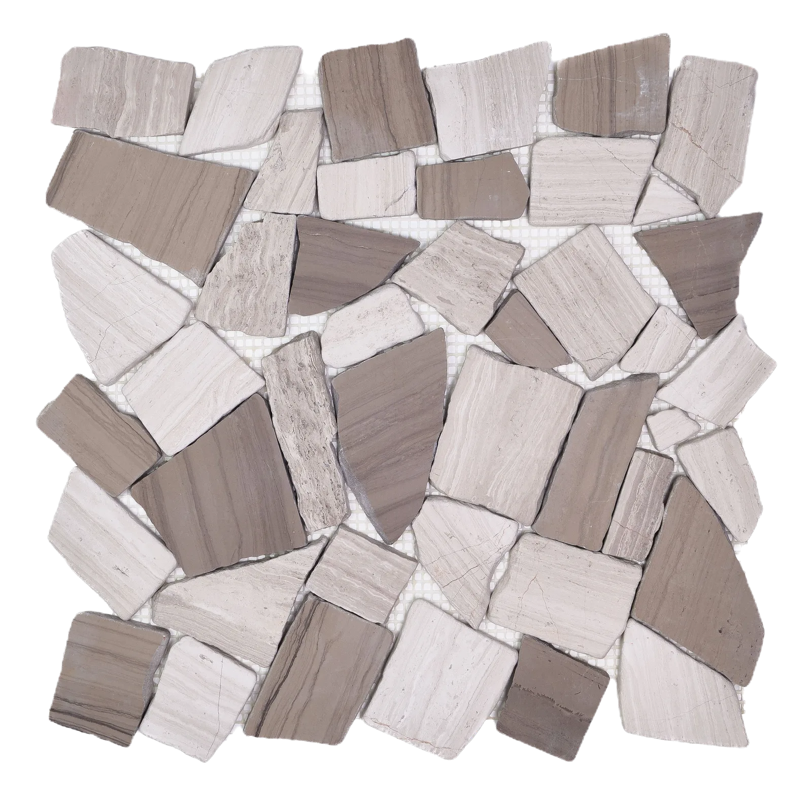 Rustic Birch Flat Pebble Mosaic