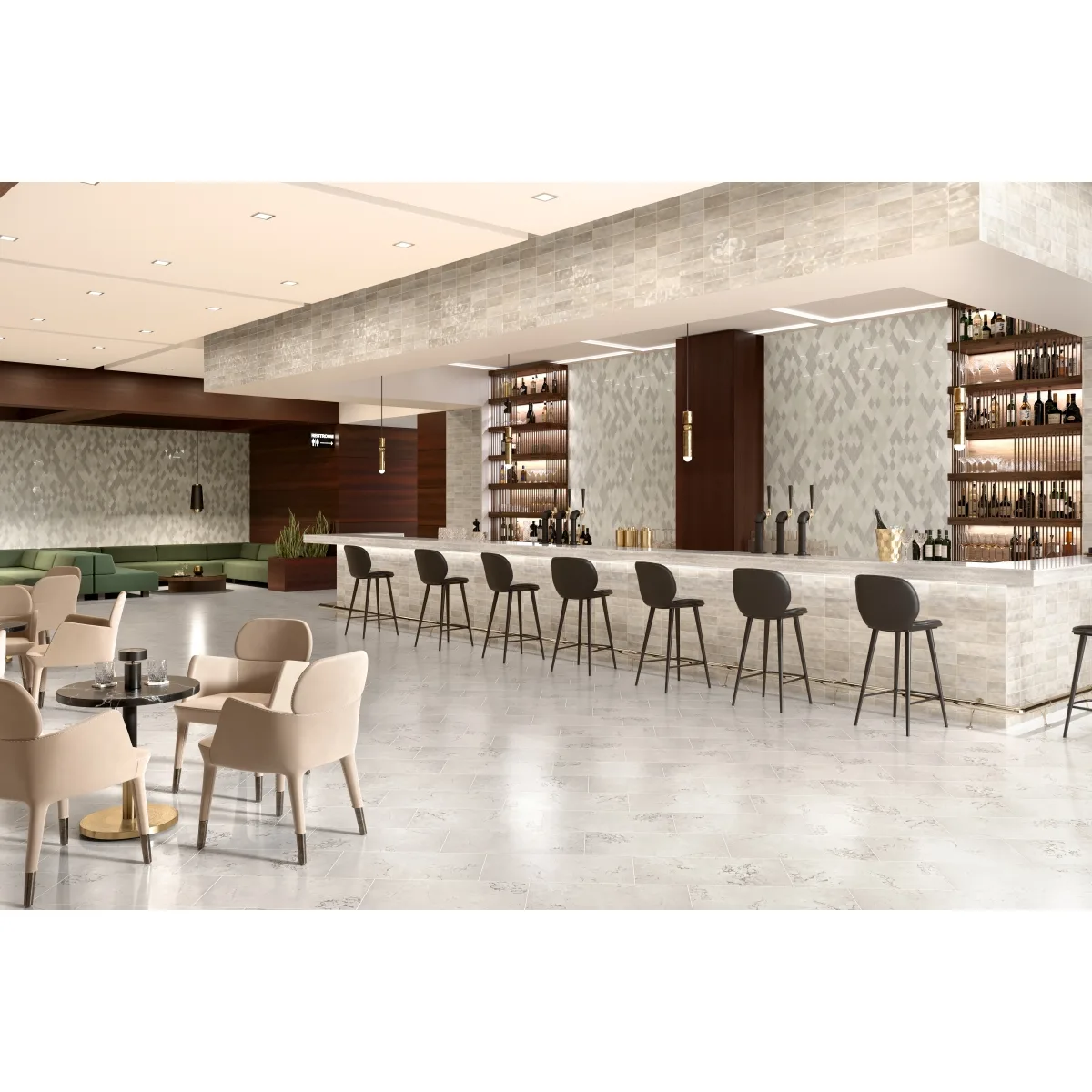 Newport Lappato Semigloss ceramic tile in Ferry, Harbor, Pier, and Bay colors, size 12x24