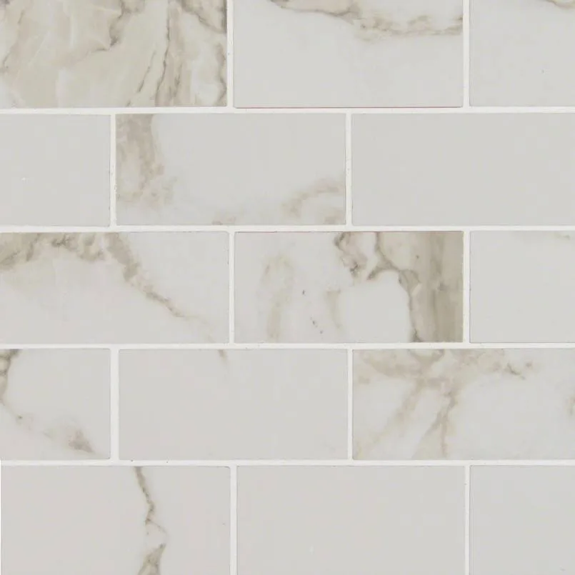 Pietra Calacatta 2x4 Mosaic