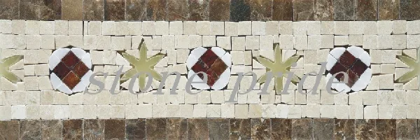Marble Mosaic Liners in elegant white and gray tones, 4"x12" size, made from high-quality marble