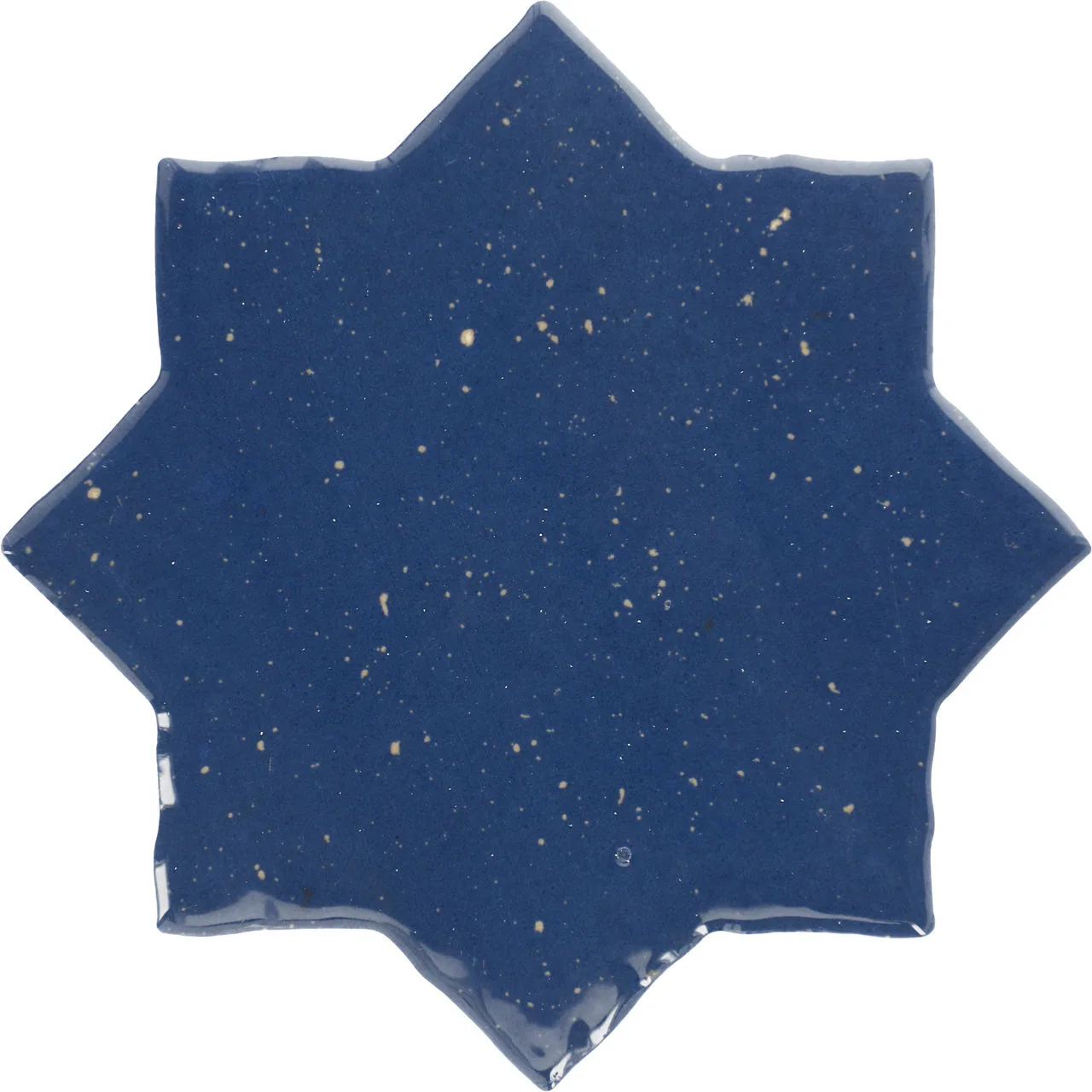 Marazzi Constellaire Nova 6x6 and 8x8 glossy glazed porcelain backsplash tiles in star and cross shapes